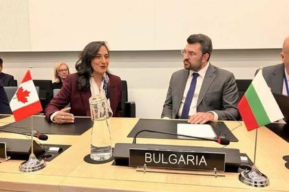 Среща на министъра на външните работи Георг Георгиев с министъра на външните работи на Канада Анита Ананд